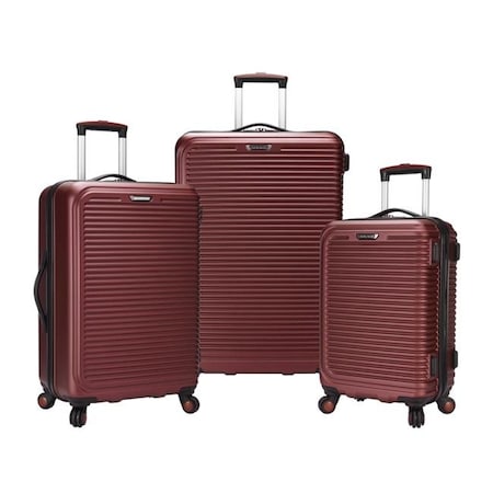 Travel Select Travel Select TS09094R Savannah 3 Piece Hardside Spinner Luggage Set; Red TS09094R